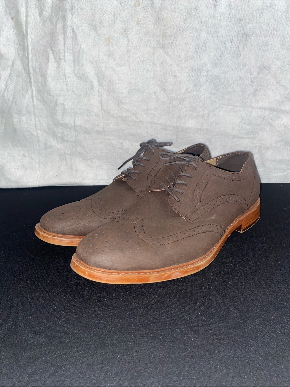 George Men's Brown Wingtip Oxford Dress Shoes
